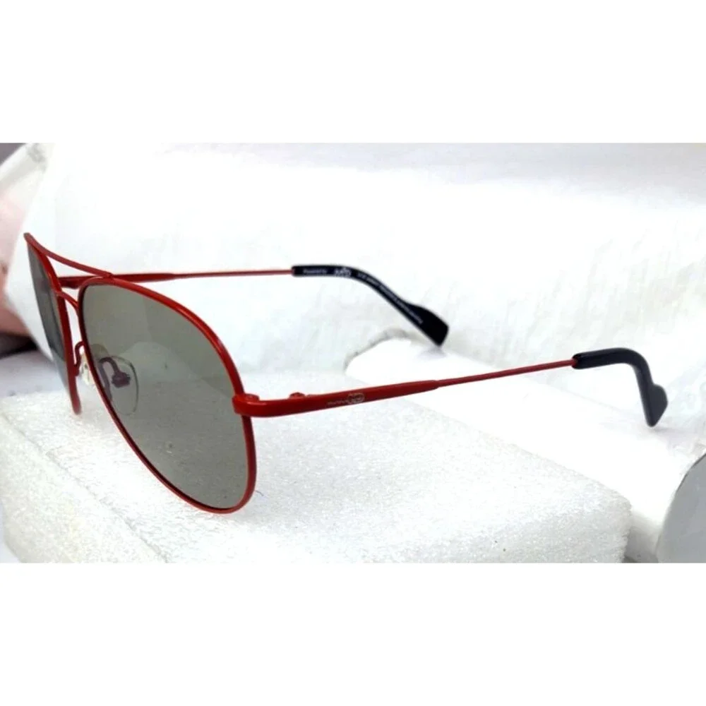 Rogue M3D NEW RE1000 615 Matte Red Metal Aviator Sunglasses Cat Eye 50-19-139